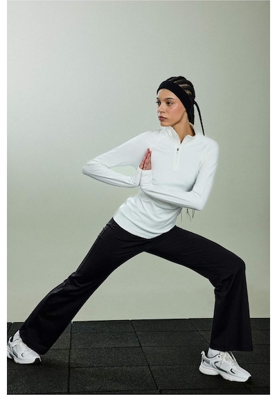 Defacto Flare Fit Beli Saran Sporcu Pantolon A0566ax26spbk81 Siyah-bk81