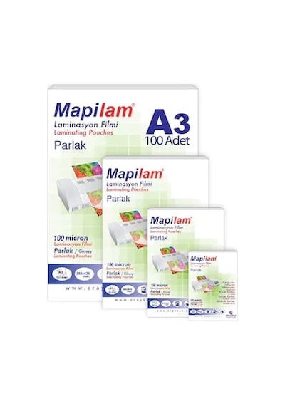Mapi A-3 Laminasyon Filmi 125 Mic.Parlak Polyester. 100 Ad