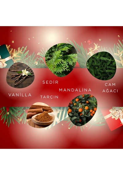 Yeni Yıl Mix Uçucu Yağ Seti 5 Li Vanilya, Tarçın, Sedir, Mandalina, Sarı Çam Yılbaşı Özel