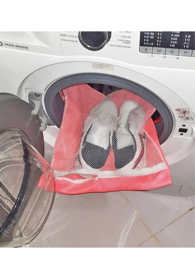 Pembe Fermuarlı - Hassas Çamaşır Terlik Ayakkabı Yıkama Filesi Büyük Boy 599 Belirtilmemiş Çok Ren Diğer