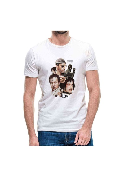 Leon & Mathilda The Professional Sevginin Baskılı Beyaz Erkek Ts (534484703)
