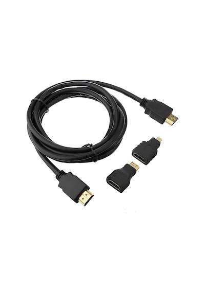 1.5 M 1.4v 3d Hdmı Kablo Mini Micro Uç 3in1 Çevirici Dönüştürücü
