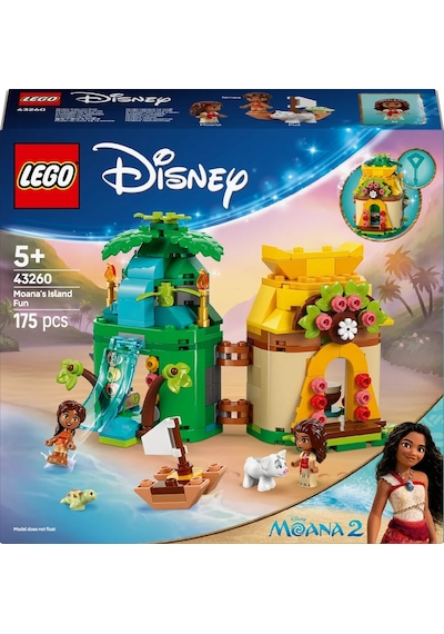 LEGO® ǀ Disney Moana’nın Ada Evi 43260 - 5 Yaş ve Üzeri Çocuklar için İnşa Edilebilen Mini Bebek Evi İçeren Oyuncak Yapım Seti (175P)