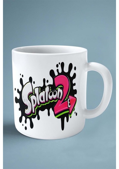 Splatoon Baskılı Kupa Bardak Çift Taraflı Baskı Kişiye Özel Model 1 Çok Renkli