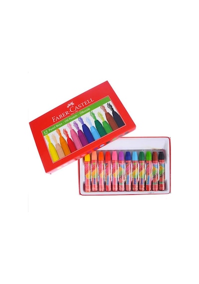 Faber Castell Tam Boy Kuru Boya 12'li ve Pastel Boya 12'li