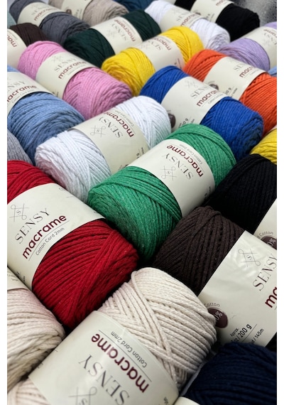 Premium Koton Pamuk Makrome İpi Ekru 2mm Cotton Zincir Makrome Çanta İpi Supla İpi Koton İp
