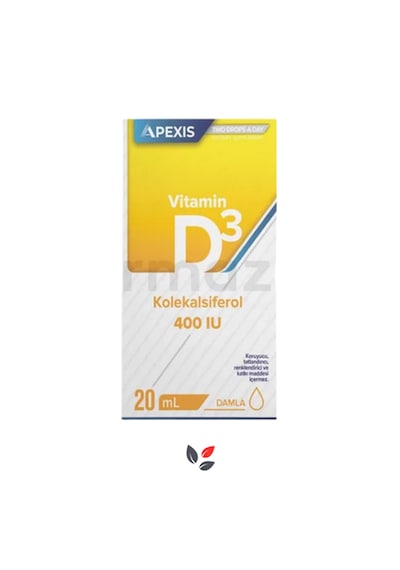 Apexis Vitamin D3 Kolekalsiferol 400 Iu Damla 20 Ml