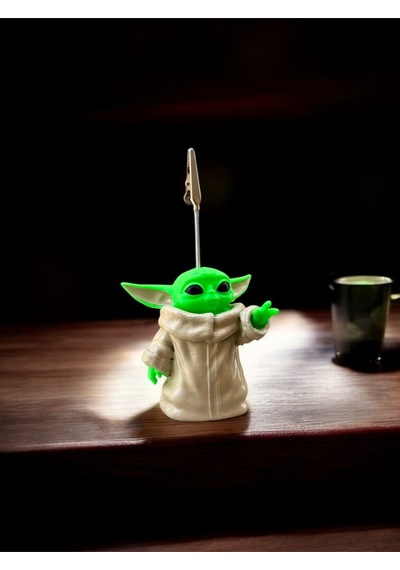 Yeşil Adam Yoda Fotoğraf Not Tutucu Ofis Masası Tutacak Hediyelik Tek Tutacak