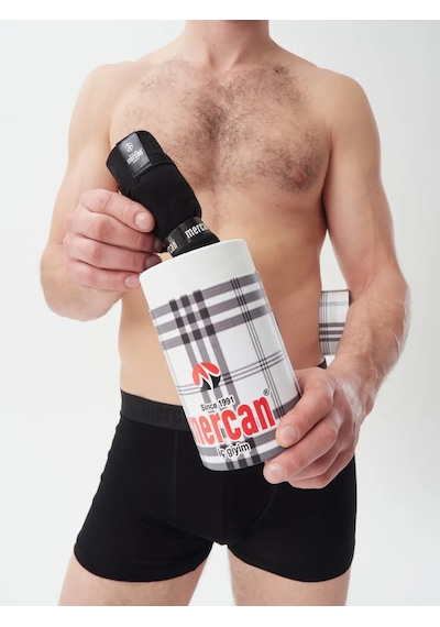 Mercan 3 Lü Siyah Erkek Modal Boxer