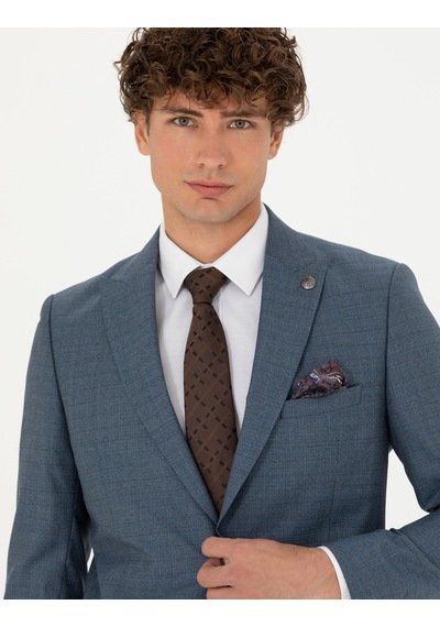 Pierre Cardin %100 Yün Koyu Mavi Ekstra Slim Fit Takım Elbise 50273544-vr032