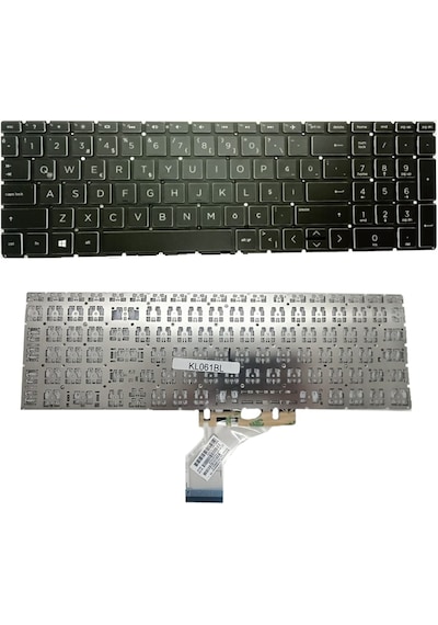 HP Uyumlu 250 G7 6Mq83Ea, 255 G7 9Tv88Es Işıklı Klavye - 451607944