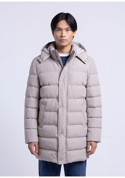 Dufy Erkek Slim Fit Kapüşonlu Taş Mont-18156