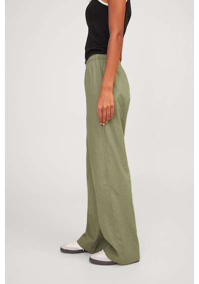 Jack & Jones Jjxx Jxpoppy Lınen Hw Pant Pnt Yeşil Kadın Pantolon 000000000101961817 Yeşil