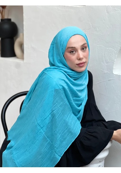Aminenesil Modakaşmir Bambu Şal Mavi