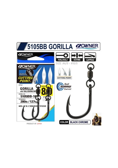 Owner 5105 Bb Gorilla With Ball Bearing Swivel No : 7/0