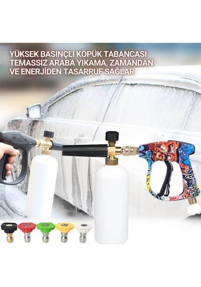 Coofbe Bosch Aquatak Serisi İle Uyumlu 5 Nozzle Set Bosch Basınçlı Araç Yıkama Tabancası Seti Basınçlı Yıkama Makinesi Bear 1 ADETLİ SET