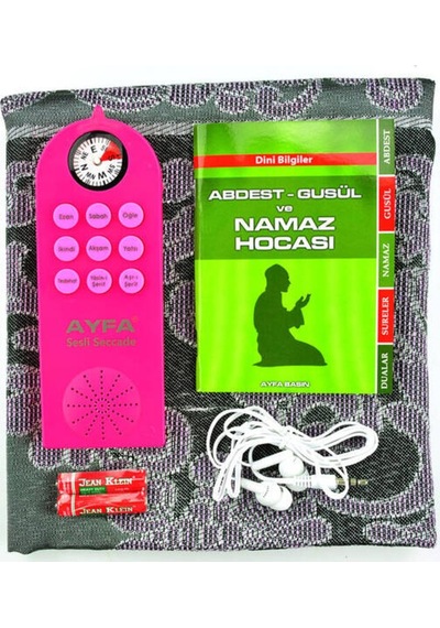Namaz Kıldıran Sesli Seccade Pembe