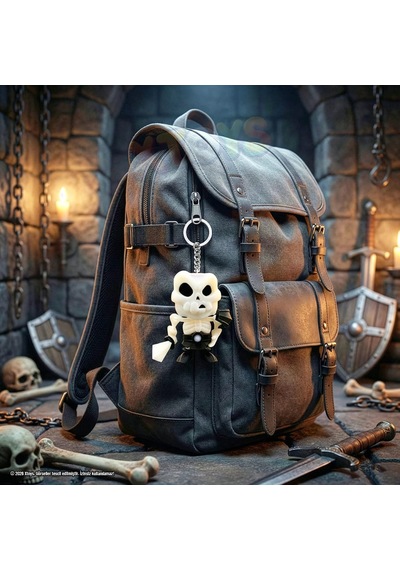 Kılıçlı İskelet Figürü Anahtarlık, Hediyelik Halloween Çanta Aksesuarı Ve Hareketli Oyuncak Bonez Beyaz