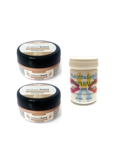 Three Brand 50ml Arnavut Aklık Kremi 2 Adet +foot Care Cream Cooling Peppermint 50 Ml Ayak Bakım Kremi Nane Ferahlığıvekokusu 1 Adet