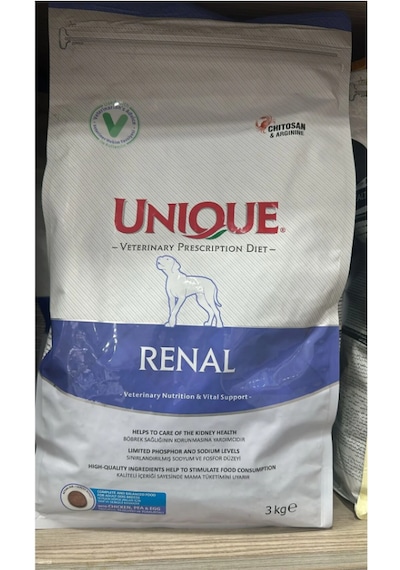 Unique Veterinary Diet Renal Canine 3 Kg Köpek Böbrek Hastalığı & Yetmezliği Diyet Maması