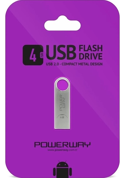 Powerway 4 GB USB Metal Flash Bellek
