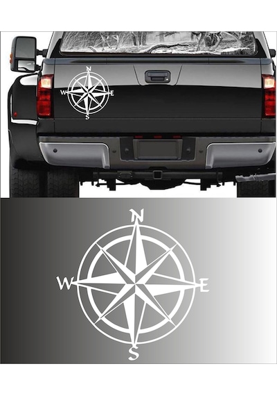 Pusula Sticker - Araba Oto Motosiklet Karavan Cam Sticker - 00080 60x60 Cm