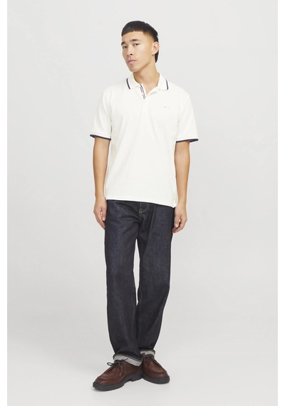 Jack & Jones Jprblualves Erkek Polo Yaka Tişört 12274681 Beyaz