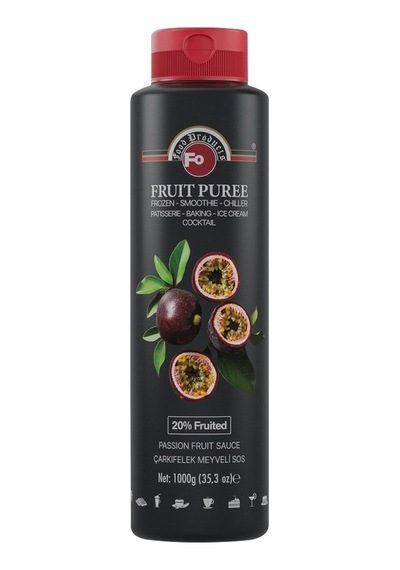 Fo Meyveli Sos 1kg Passion Fruit - Tropik Lezzet Pastacılık Sosu 5'li Avantaj Paketi - 5 Adet Tarı