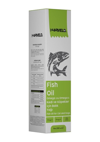 Fish Oil Kedi Köpek Omega 3 Omega 6 Kaynağı Eklem Sağlığı Bağışıklık Tamamlayıcı Balık Yağ 200ml