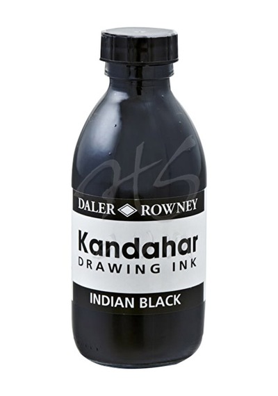 Daler Rowney Kandahar Siyah Çini Mürekkebi 175Ml