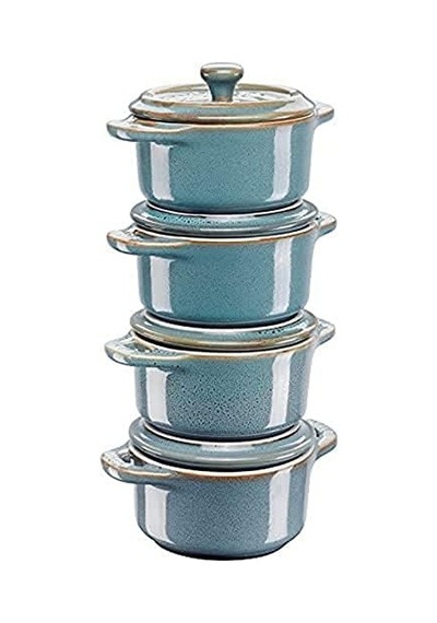 Mini Cocotte Set, 4'lü, Yuvarlak, Ceramic By 0