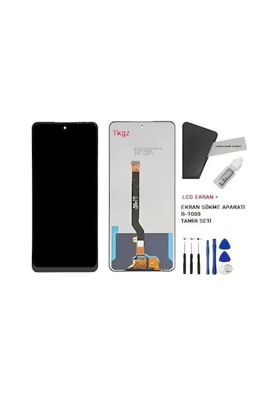 Tecno Camon 18 Uyumlu Korlshow Lcd Ekran Dokunmatik Servıce Pack Lcd + B-7000 + Tamir Kiti