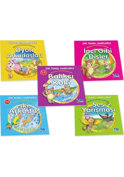 Dik Ve Temel Harflerle Eğlenceli Hayvan Öyküleri 5 Kitap Takım / 9789944414999