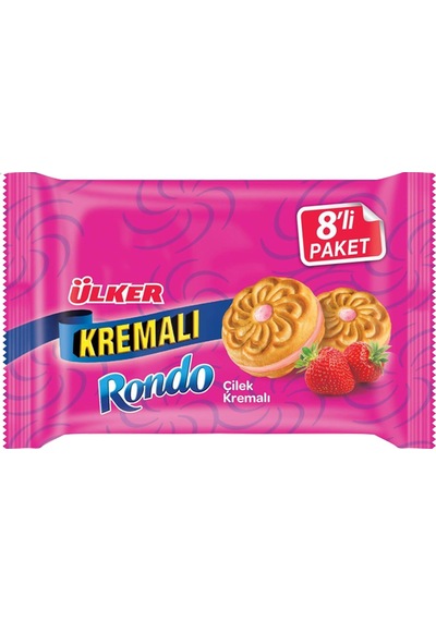 Ülker Kremalı Rondo Çilek 8 Li 488 Gr X 3 Adet