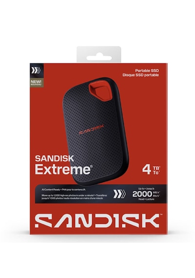 Sandısk Extreme 4tb 2000mb/s Taşınabilir Ssd Sdssde70-4t00-g25