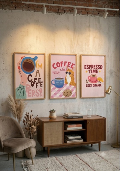 3lü Poster Seti Çerçevesiz