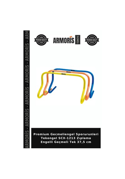Premium Gecmeliengel Sporurunleri Tekengel Scx-1213 Zıplama Engelli Geçmeli Tek 37,5 Cm Çok Renkli