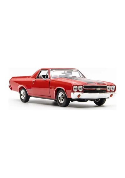Motor Max 1:24 1970 Chevy El Camino Ss 396 Model Araba - Kırmızı Metal Diecast Koleksiyon