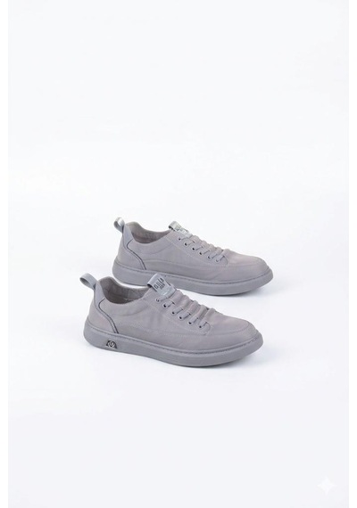 Guja 26y510-2 Rahat Kauçuk Taban Tekstil Lastik Bağcıklı Sneaker Erkek Ayakkabı Gri