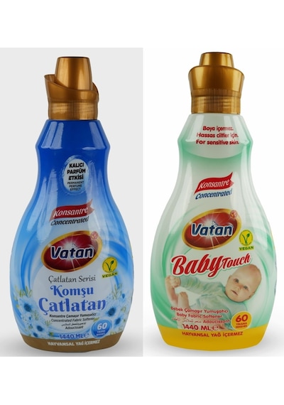 Vatan Komşu Çatlatan + Soft Touch 60 Yıkama 2 x 1440 ML