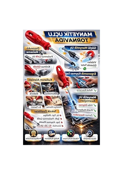 Manyetik Yıldız Tornavida, Yüksek Tork Dayanımlı
