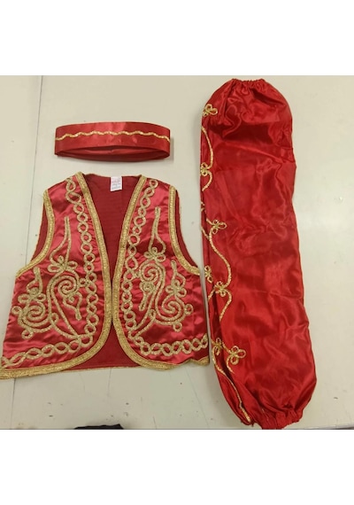 Dilekkostüm 23 Nisan Folklör Cepken Şalvar Kaşık Zeybek Erik Dalı Kostüm Kırmızı Dilekkostüm 23 Nisan Folklör Cepken Şalvar Kaşık Zeybek Erik Dalı Kostüm Kırmızı