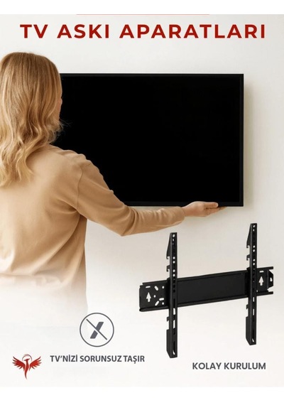 Tüm Markalar Ile Uyumlu Televizyon Duvar Asma Aparatı 48-75 İnç Tv Askı Aparatı 70 Cm