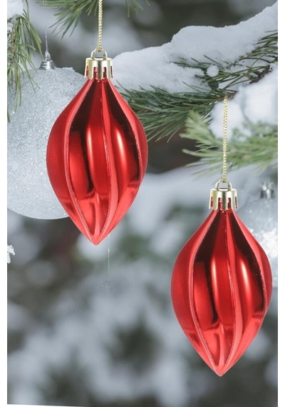 Beysüs Yılbaşı Çam Ağacı Süsü Parlak Mat Parlak Damla Cici Top 9 Cm 6lı Diğer