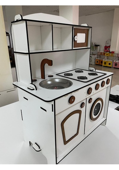 86X60 Ahşap Oyuncak Mutfak