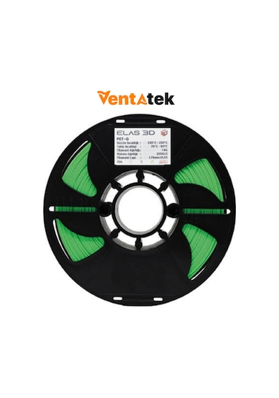 Elas 3d Fıstık Yeşil Petg Filament - 1.75mm - 1 Kg