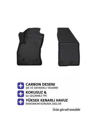 Citroen Berlingo Panelvan 1998-2008 Kombi Araca Özel 3d Havuzlu Paspas Siyah