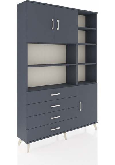 Arges Dolap 9 Raflı 4 Çekmeceli 3 Kapaklı 132x30x195 Antrasit-antrasit/antrasit Antrasıt/antrasıt Arges Dolap 9 Raflı 4 Çekmeceli 3 Kapaklı 132x30x195 Antrasit-antrasit/antrasit Antrasıt/antrasıt
