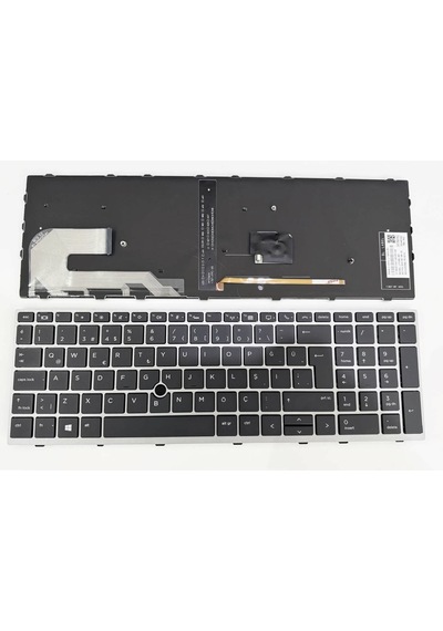 Hp Elitebook 755 G5 Zbook 15u G5, 15u G6 İle Uyumlu Notebook Klavye - Tuş Takımı / Siyah - Tr - Backlit