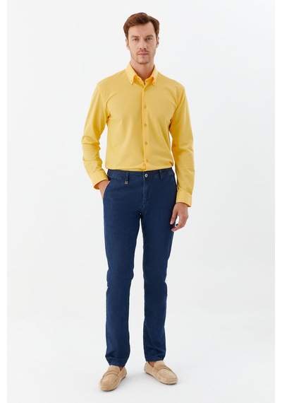 Sabri Özel Chino Erkek Denim Mavi